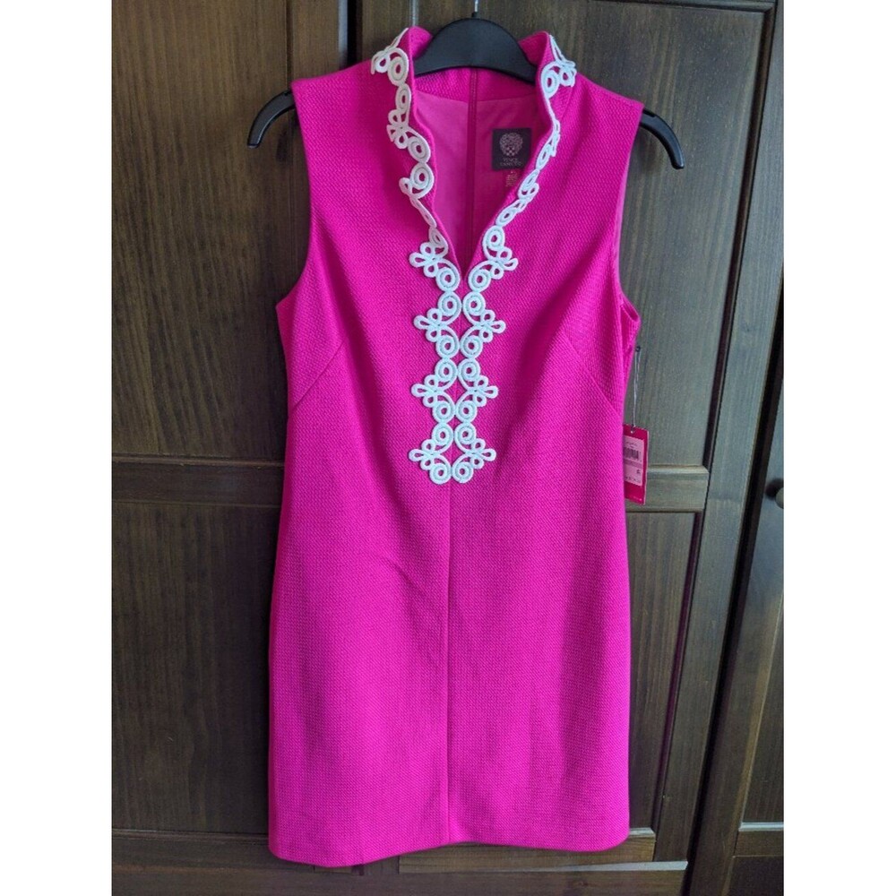 Vince Camuto Pink Embroidered Sleeveless Dress NWT